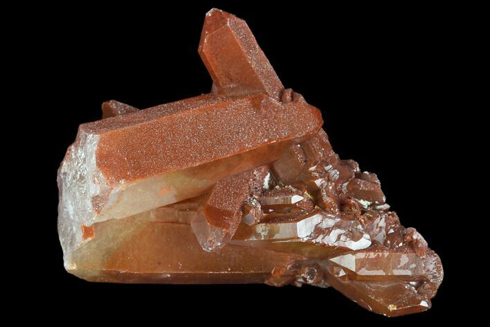 Natural, Red Quartz Crystal Cluster - Morocco #126109